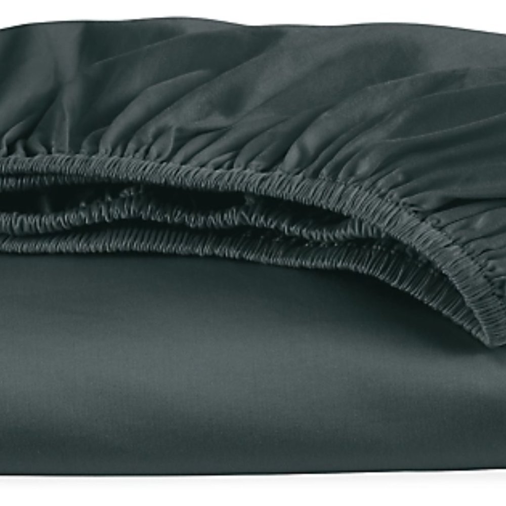 Room & Board tailored sateen full fitted sheet, color Dark slate, New with Tags